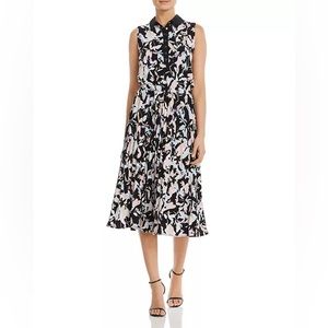 Donna Karan New York Floral Print MIDI Dress